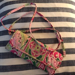 Vera Bradley wallet/clutch. Pink and green.